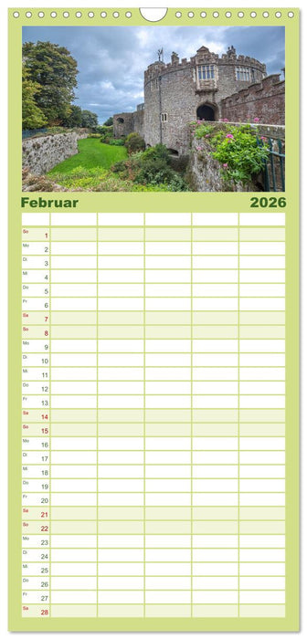 Burgen und Schlösser in England (CALVENDO Familienplaner 2026)