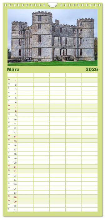 Burgen und Schlösser in England (CALVENDO Familienplaner 2026)