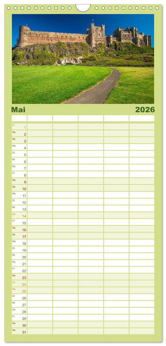 Burgen und Schlösser in England (CALVENDO Familienplaner 2026)