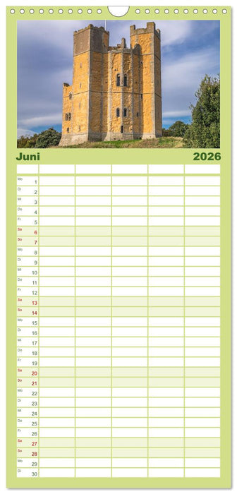 Burgen und Schlösser in England (CALVENDO Familienplaner 2026)