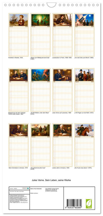 Jules Verne. Sein Leben, seine Werke (CALVENDO Familienplaner 2026)