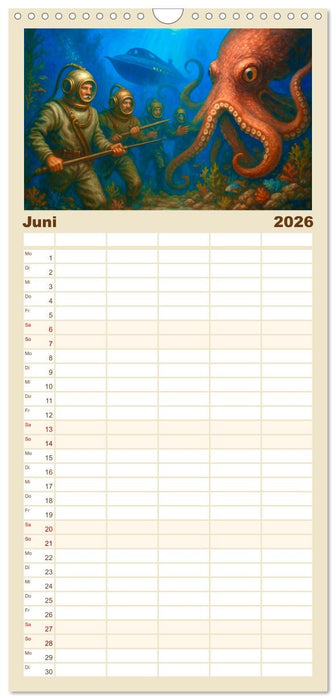 Jules Verne. Sein Leben, seine Werke (CALVENDO Familienplaner 2026)