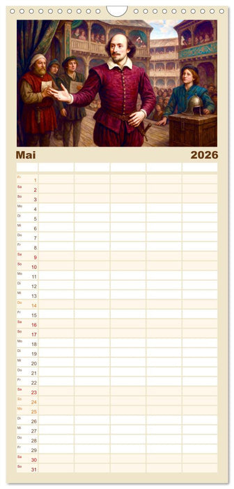 William Shakespeare (CALVENDO Familienplaner 2026)
