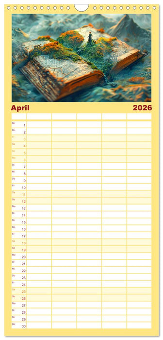 Welten zwischen den Zeilen - Bücher, die Träume wecken (CALVENDO Familienplaner 2026)