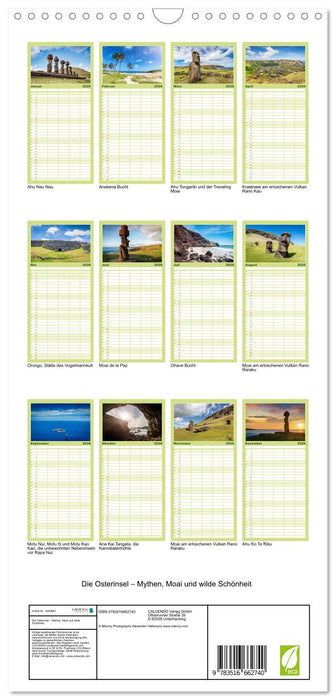 Die Osterinsel – Mythen, Moai und wilde Schönheit (CALVENDO Familienplaner 2026)