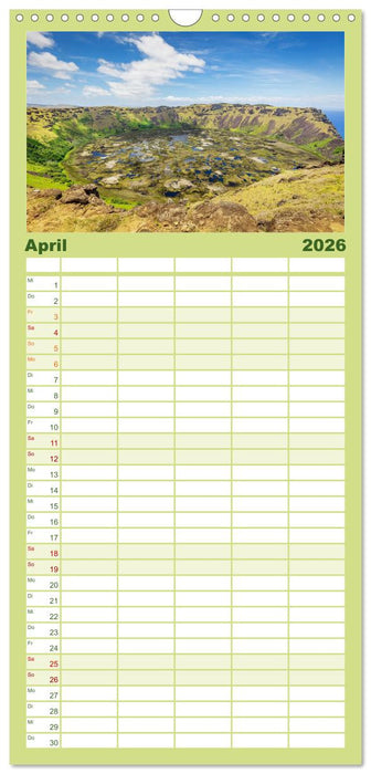 Die Osterinsel – Mythen, Moai und wilde Schönheit (CALVENDO Familienplaner 2026)