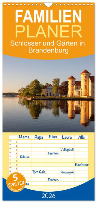 Schlösser und Gärten in Brandenburg (CALVENDO Familienplaner 2026)