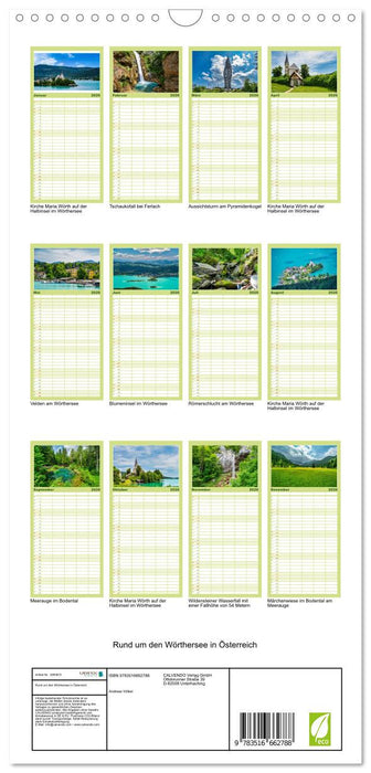 Rund um den Wörthersee in Österreich (CALVENDO Familienplaner 2026)