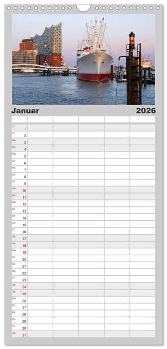 Urbane Impressionen: Hansestadt Hamburg - Tor zur Welt (CALVENDO Familienplaner 2026)