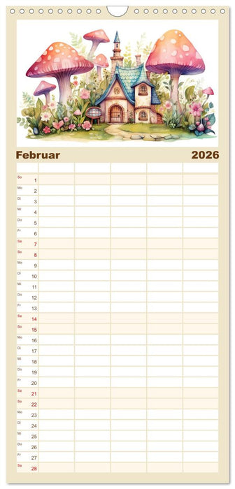 Märchenhafte Feenhäuschen (CALVENDO Familienplaner 2026)