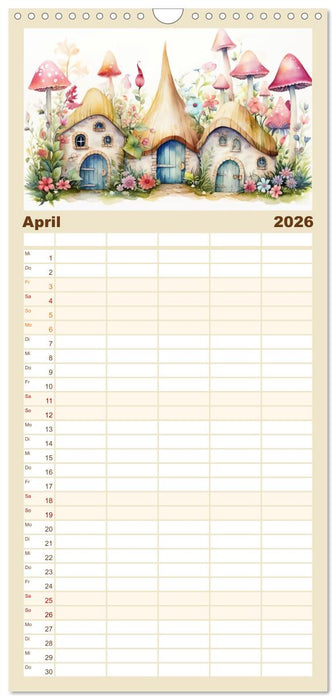 Märchenhafte Feenhäuschen (CALVENDO Familienplaner 2026)