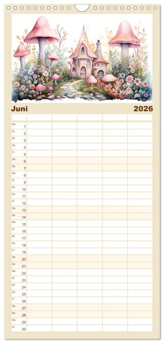 Märchenhafte Feenhäuschen (CALVENDO Familienplaner 2026)