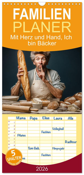 Mit Herz und Hand, Ich bin Bäcker (CALVENDO Familienplaner 2026)
