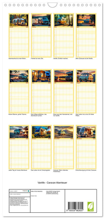 Vanlife - Caravan Abenteuer (CALVENDO Familienplaner 2026)