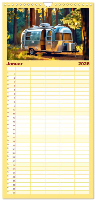 Vanlife - Caravan Abenteuer (CALVENDO Familienplaner 2026)
