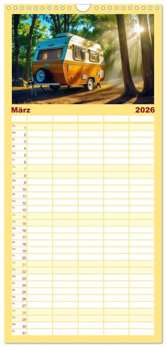 Vanlife - Caravan Abenteuer (CALVENDO Familienplaner 2026)