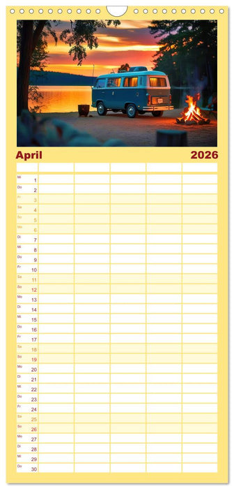 Vanlife - Caravan Abenteuer (CALVENDO Familienplaner 2026)