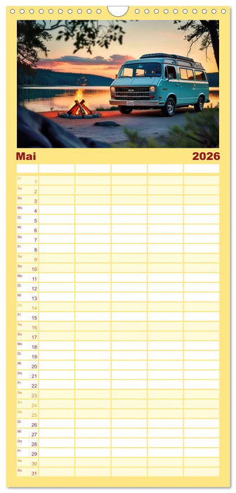 Vanlife - Caravan Abenteuer (CALVENDO Familienplaner 2026)