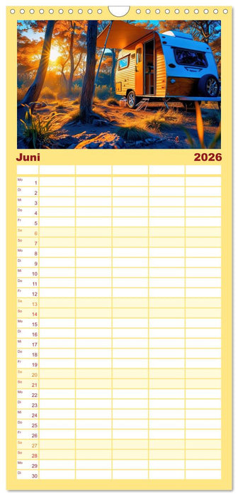 Vanlife - Caravan Abenteuer (CALVENDO Familienplaner 2026)