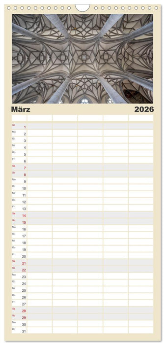 Gewölbe des Glaubens – Kirchendecken Europas (CALVENDO Familienplaner 2026)