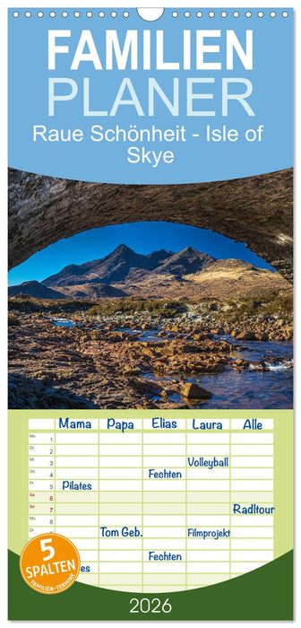 Raue Schönheit - Isle of Skye (CALVENDO Familienplaner 2026)