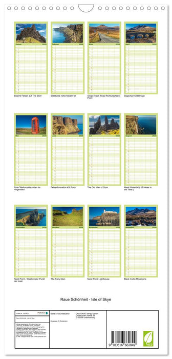 Raue Schönheit - Isle of Skye (CALVENDO Familienplaner 2026)