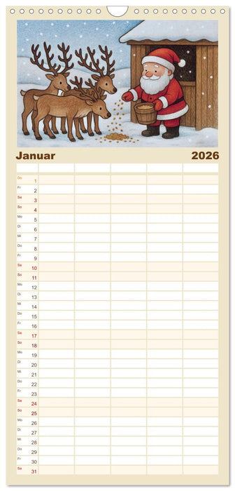 Was macht der Weihnachtsmann? (CALVENDO Familienplaner 2026)