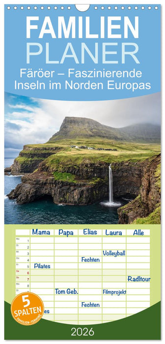 Färöer – Faszinierende Inseln im Norden Europas (CALVENDO Familienplaner 2026)