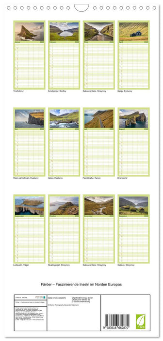 Färöer – Faszinierende Inseln im Norden Europas (CALVENDO Familienplaner 2026)