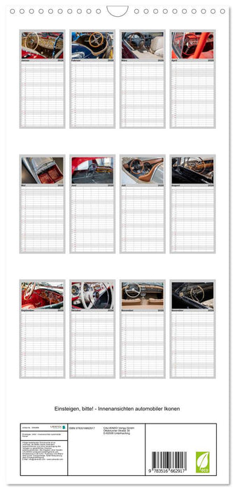 Einsteigen, bitte! - Innenansichten automobiler Ikonen (CALVENDO Familienplaner 2026)