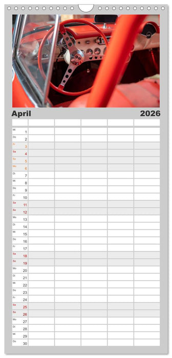 Einsteigen, bitte! - Innenansichten automobiler Ikonen (CALVENDO Familienplaner 2026)