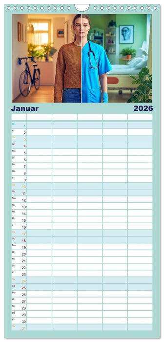 Im Dienst der Gesundheit - Krankenpflege (CALVENDO Familienplaner 2026)