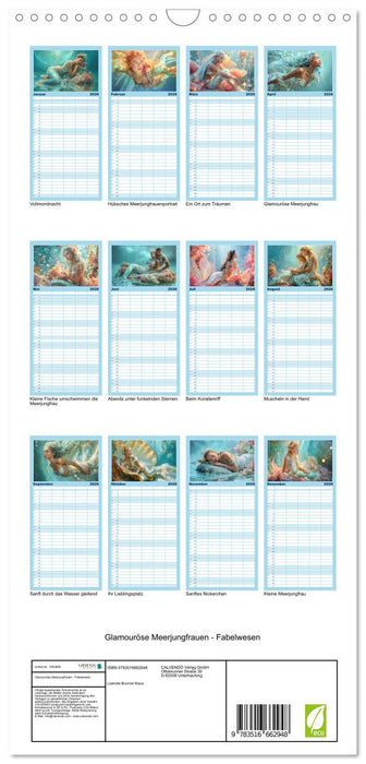 Glamouröse Meerjungfrauen - Fabelwesen (CALVENDO Familienplaner 2026)