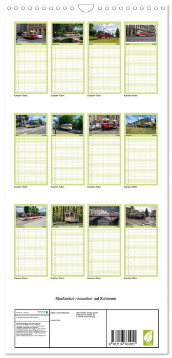 Straßenbahnklassiker auf Schienen (CALVENDO Familienplaner 2026)