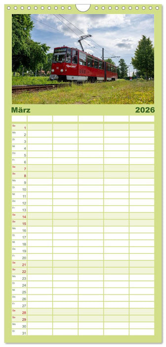 Straßenbahnklassiker auf Schienen (CALVENDO Familienplaner 2026)