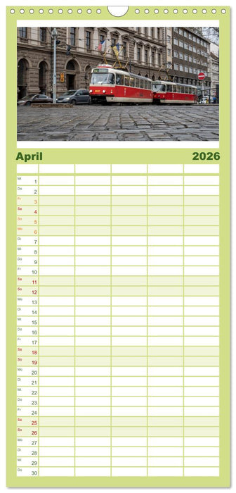 Straßenbahnklassiker auf Schienen (CALVENDO Familienplaner 2026)
