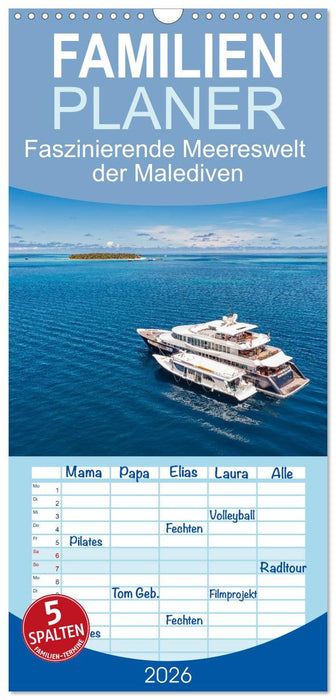 Faszinierende Meereswelt der Malediven (CALVENDO Familienplaner 2026)