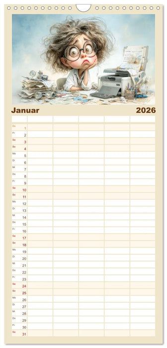 Pause ist, wenn der Drucker druckt (CALVENDO Familienplaner 2026)