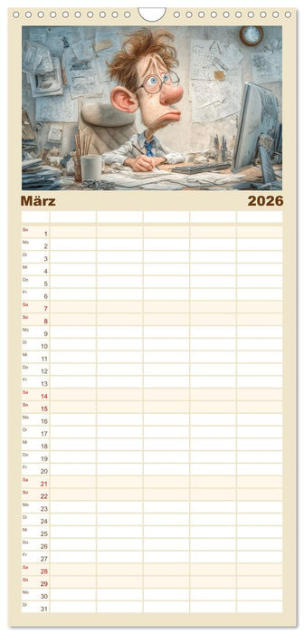 Pause ist, wenn der Drucker druckt (CALVENDO Familienplaner 2026)