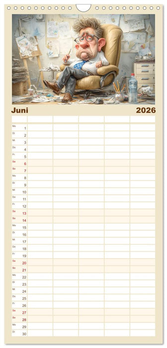 Pause ist, wenn der Drucker druckt (CALVENDO Familienplaner 2026)