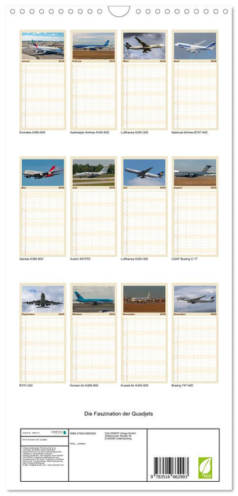Die Faszination der Quadjets (CALVENDO Familienplaner 2026)
