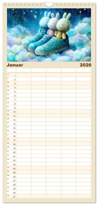 Das geheime Leben flauschiger Freunde (CALVENDO Familienplaner 2026)