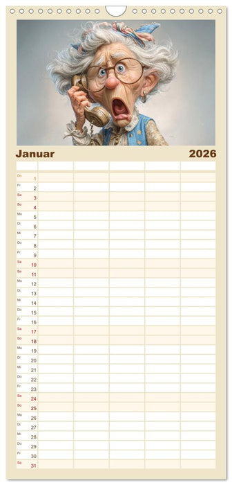 Oma macht jetzt Sonderschicht (CALVENDO Familienplaner 2026)