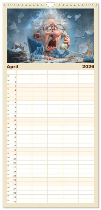 Oma macht jetzt Sonderschicht (CALVENDO Familienplaner 2026)