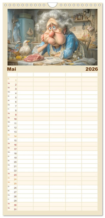 Oma macht jetzt Sonderschicht (CALVENDO Familienplaner 2026)