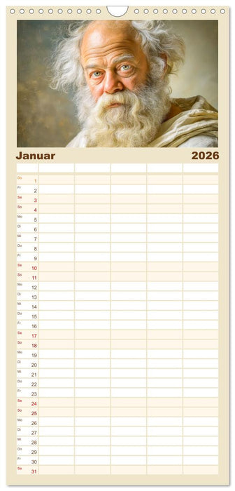 Mystiker und Denker - Bekannte Gesichter der Vergangenheit (CALVENDO Familienplaner 2026)