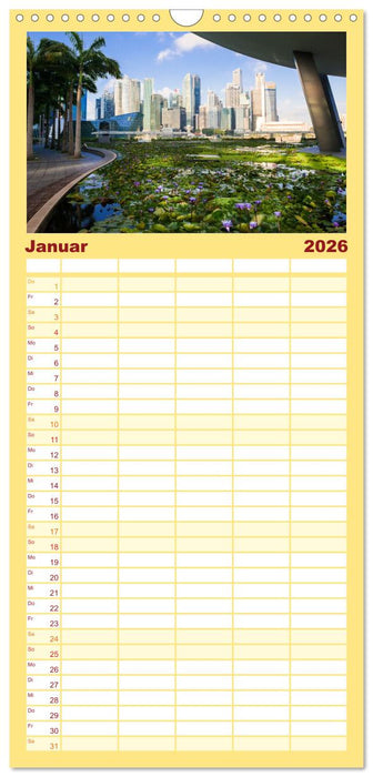 Singapur: Zwischen Wolkenkratzern und Superbäumen (CALVENDO Familienplaner 2026)