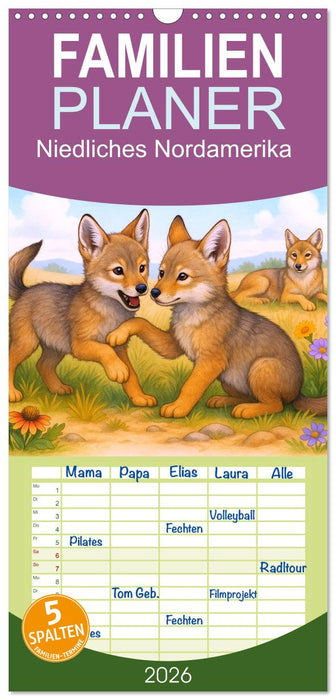 Niedliches Nordamerika (CALVENDO Familienplaner 2026)