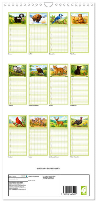 Niedliches Nordamerika (CALVENDO Familienplaner 2026)