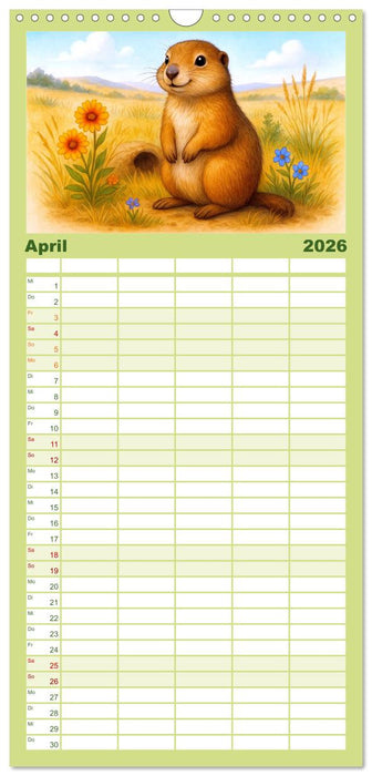 Niedliches Nordamerika (CALVENDO Familienplaner 2026)